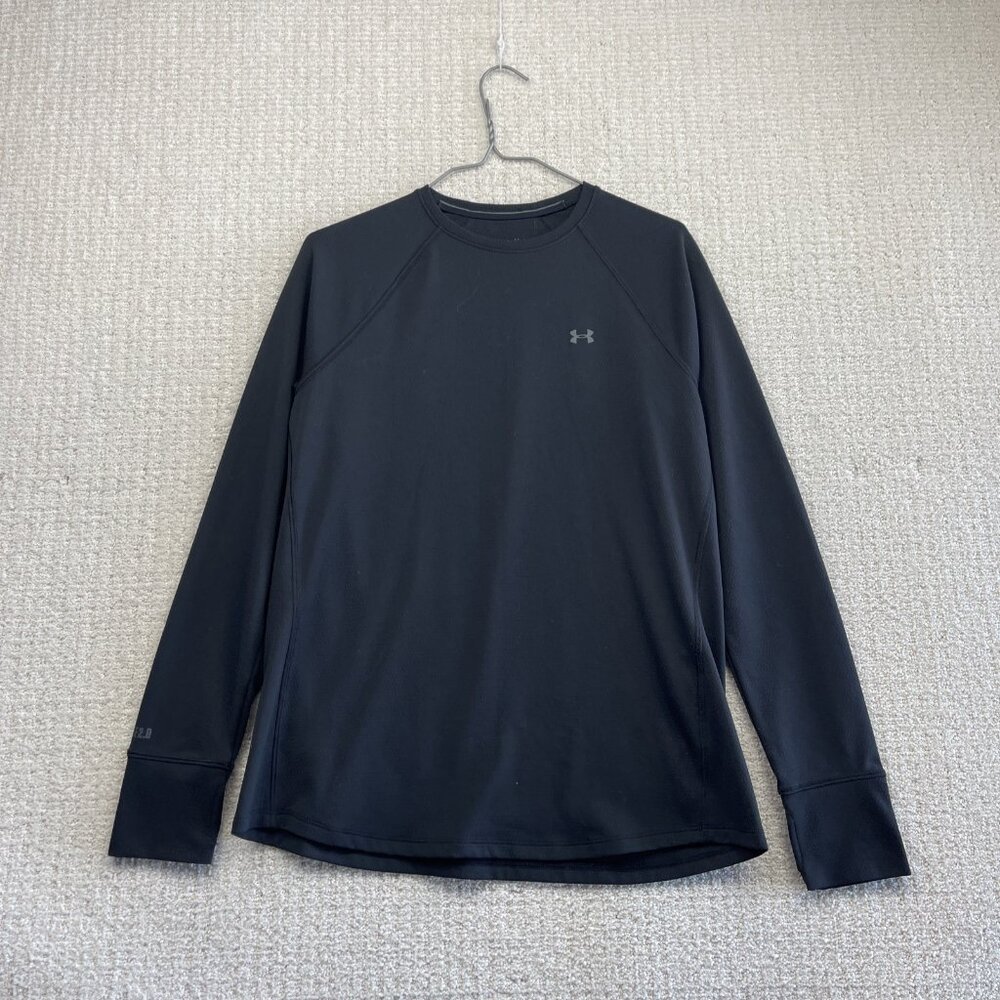 Under Armour ColdGear Base 2.0 Shirt Mens L Black Fitted Long Sleeve Base Layer
